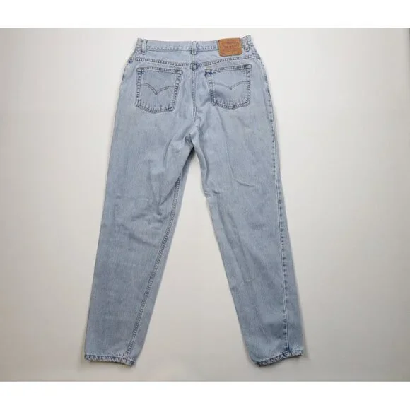 Vintage 90s Levis 550 Womens 16 Distressed Relaxed Fit Tapered Leg Denim Jeans - Picture 10 of 14